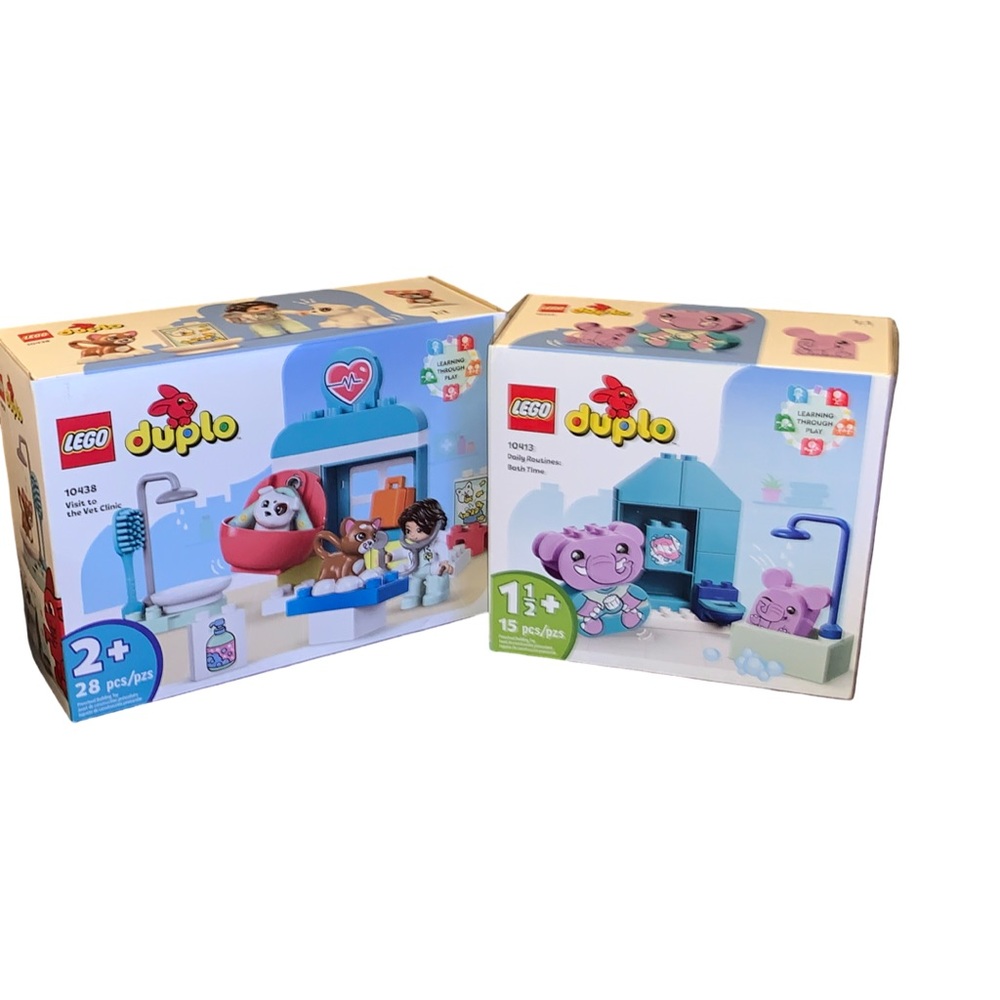 Lego Duplo Visit To The Vet Clinic & Daily Routines: Bath Time NIB